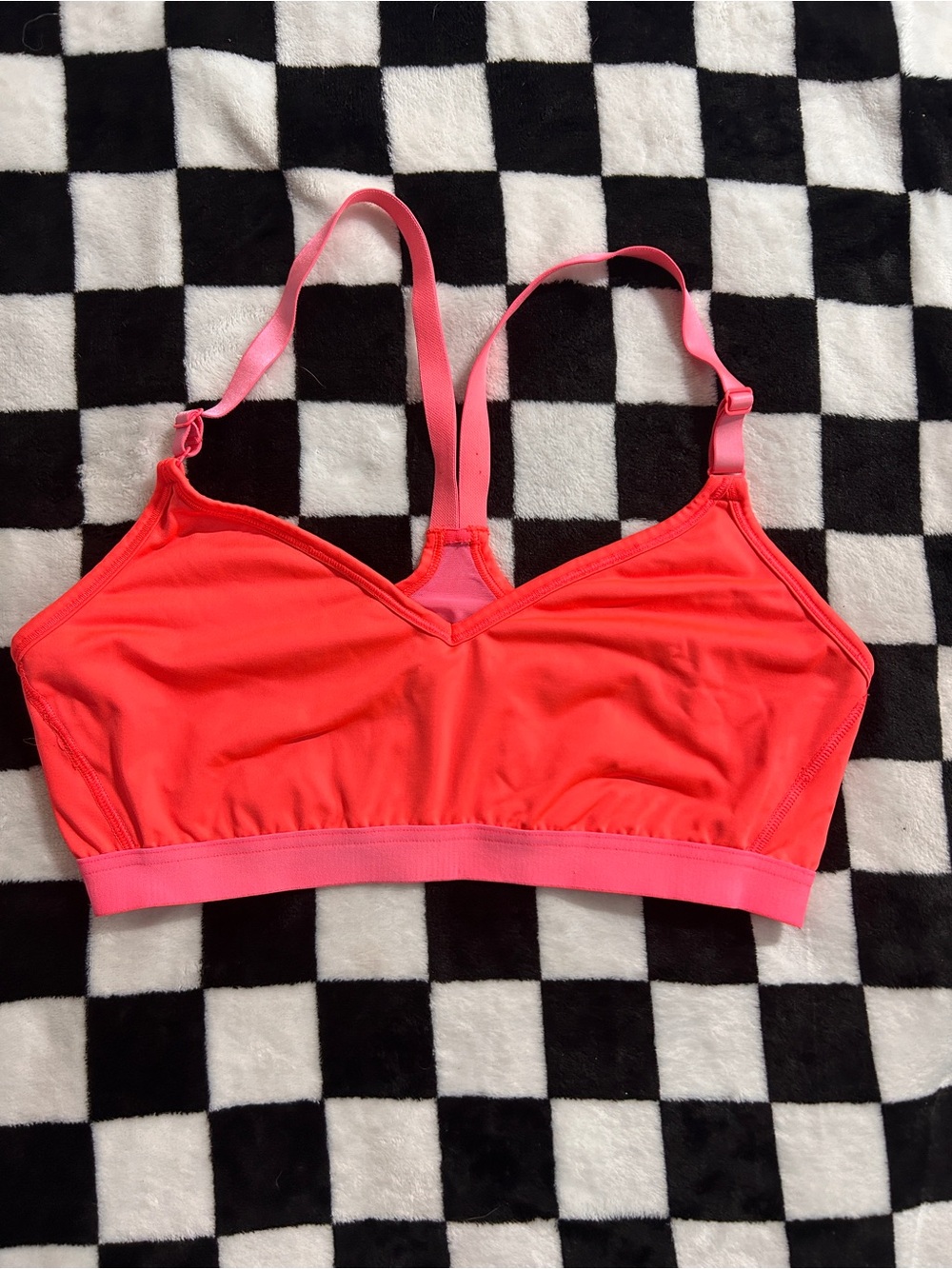 Victoria's Secret Neon Coral Pink Sports Bralette